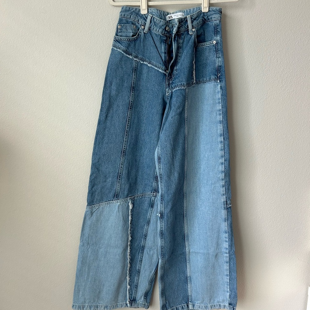 A Retro-Inspired Patchwork Denim Jacket And Jeans… - image 3